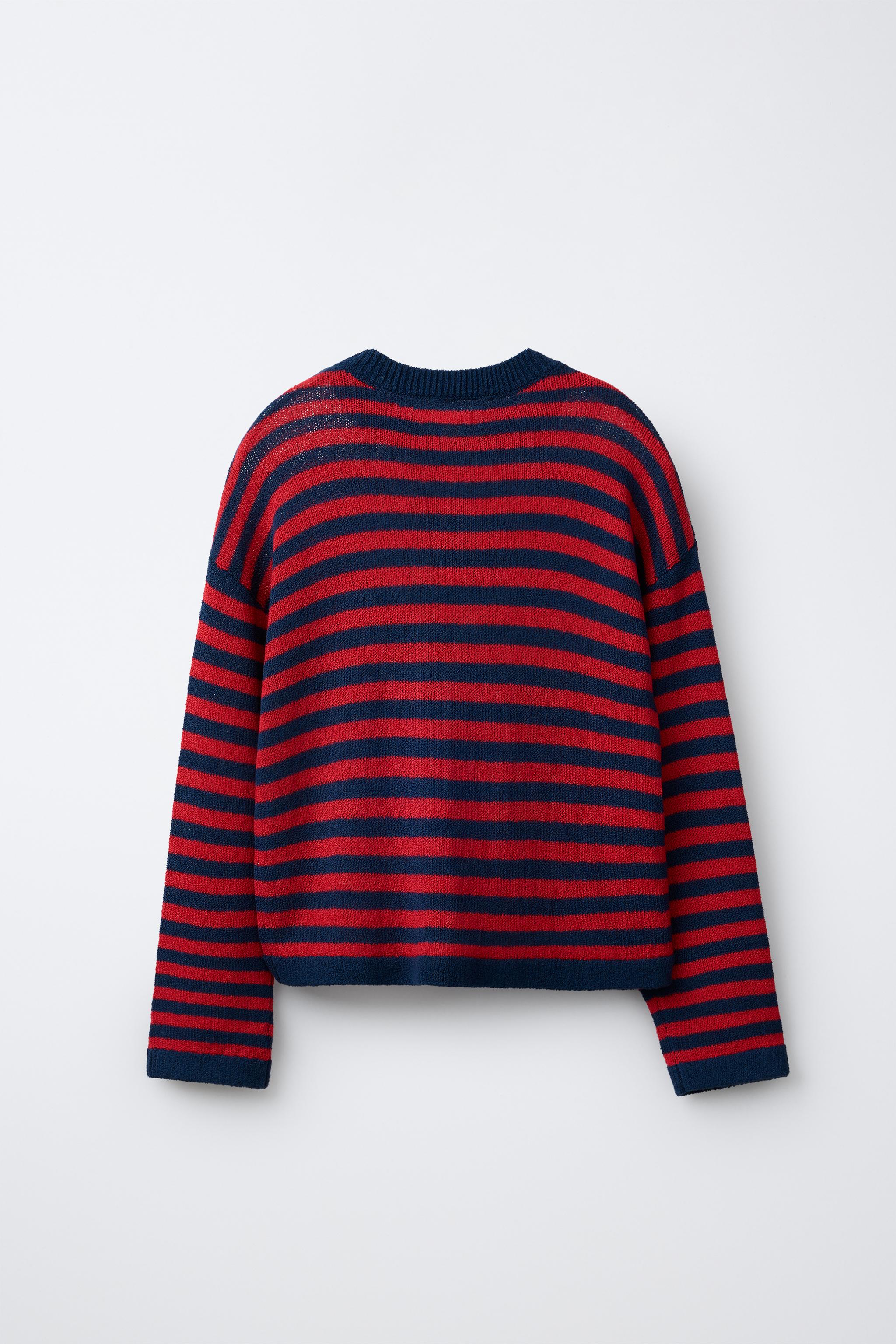 PULL EN MAILLE À RAYURES ÉTOILE